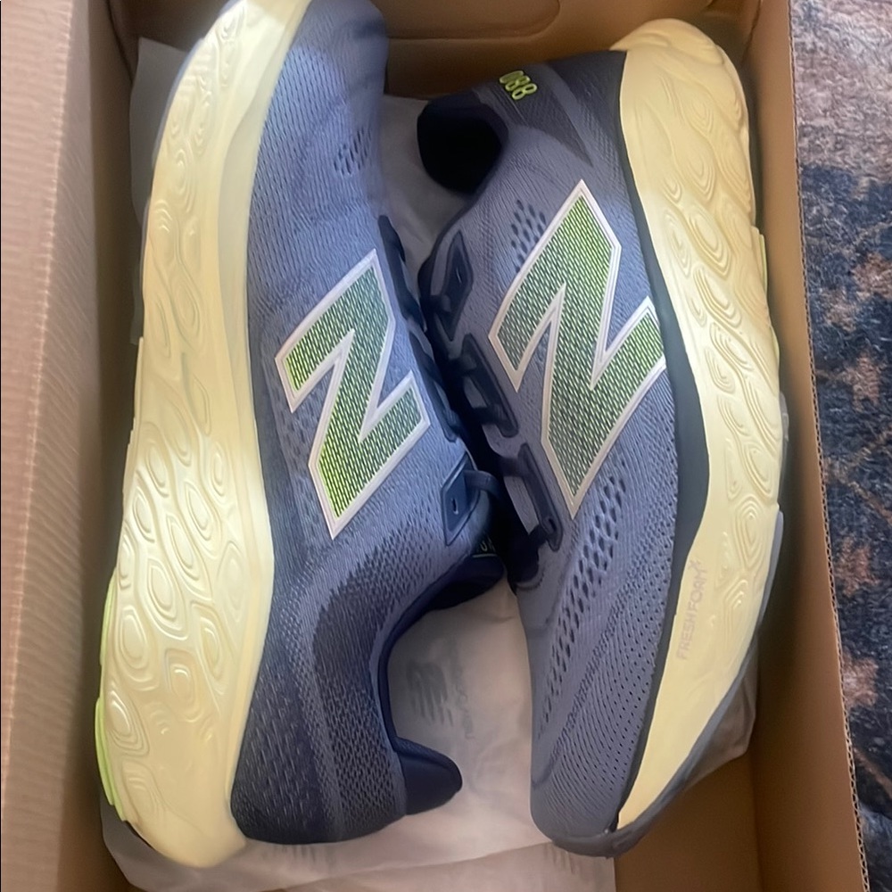 New Balance Blue and Lime Athletic Shoes